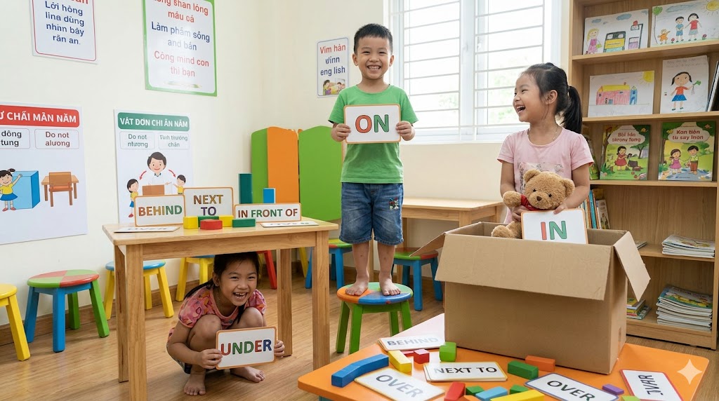 "NẮM TRỌN" GIỚI TỪ TIẾNG ANH KHÔNG HỀ KHÓ: BÍ QUYẾT GIÚP BÉ HỌC VUI, NHỚ LÂU CÙNG EUC