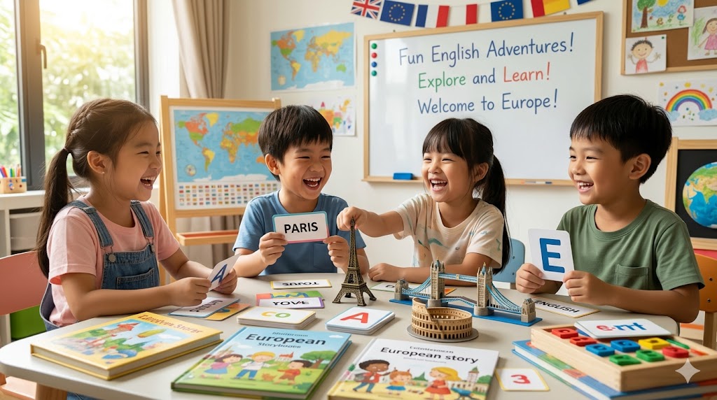 VỪA HỌC VỪA CHƠI, ĐÁNH BAY STRESS: BÍ QUYẾT GIÚP TRẺ SAY MÊ TIẾNG ANH CÙNG NGOẠI NGỮ CHÂU ÂU - EUC